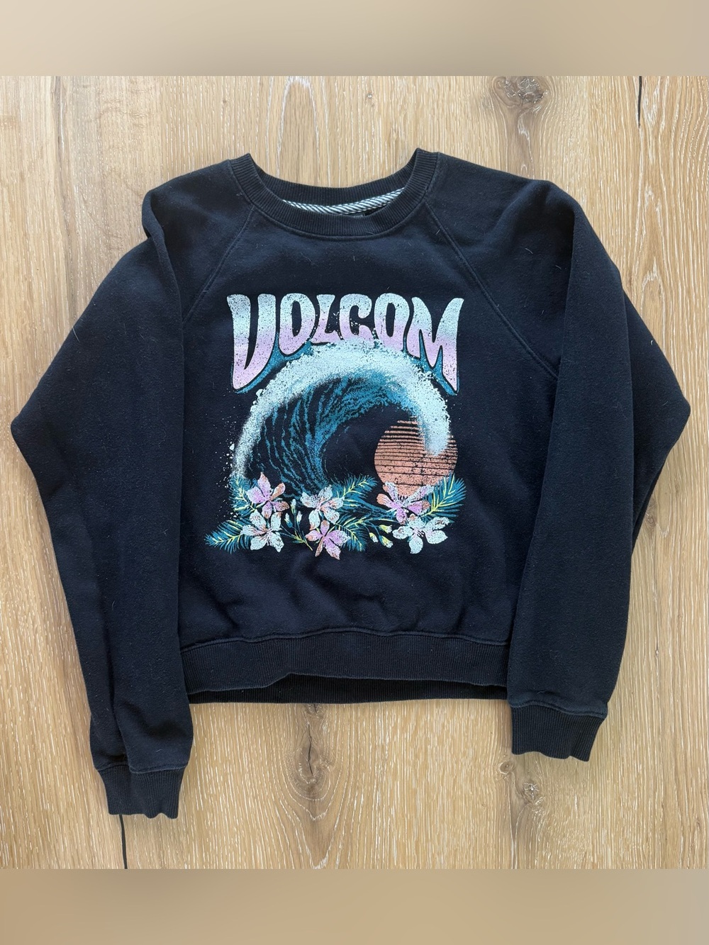 Volcom Black Logo Crewneck Sweatshirt